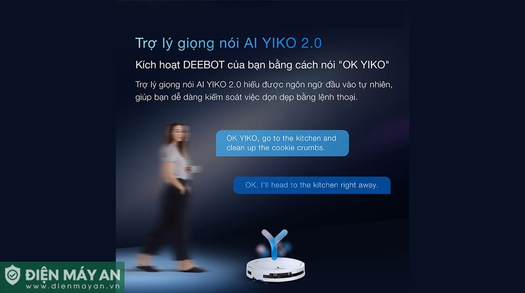 Robot hút bụi lau nhà Ecovacs Deebot T50 Pro Omni Auto Water Kit - Tự động cấp xả nước
